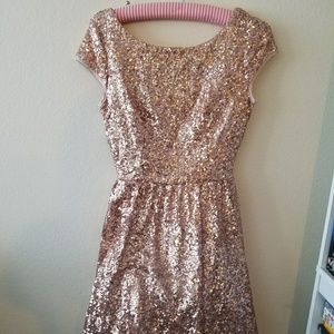 Windsor Midi Rose Gold Sequin Dress Sz 5/6